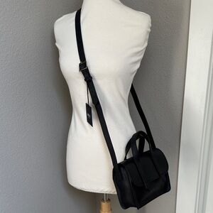 Able leather black saddle heritage crossbody bag NEW